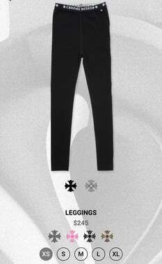 Chrome Hearts Women's Horseshoe Logo Elastic Leggings